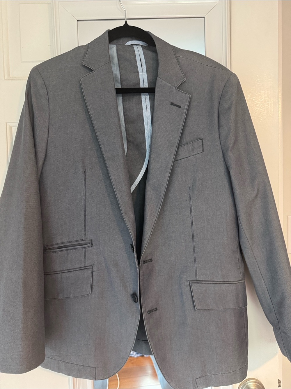 Men's Gray Notch-Lapel Sport Coat